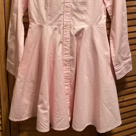 Ralph Lauren Pink Buttoned Collar Shirt Dress - Picture 6 of 13